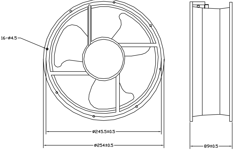 מאוורר לאלקטרוניקה מולטיקומפ MULTICOMP 115VAC FAN MC21678